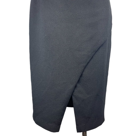 Black Halo Carys Asymetrical One Shoulder Sheath Midi Dress In Black Size 10 - Picture 6 of 9